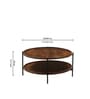 Merano Round Coffee Table in Tubbaq finish