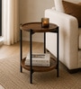 Merano Round Side Table in Tubbaq Finish Merano Round Side Table in Tubbaq Finish