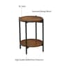 Merano Round Side Table in Tubbaq Finish Merano Round Side Table in Tubbaq Finish