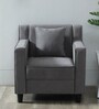 Merax Velvet 1 Seater Sofa in Dark Grey Colour