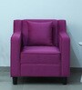 Merax Velvet 1 Seater Sofa in Vilot Colour