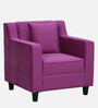 Merax Velvet 1 Seater Sofa in Vilot Colour