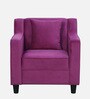 Merax Velvet 1 Seater Sofa in Vilot Colour