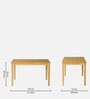 Merche Solid Wood 4 Seater Dining Table Set In Natural Finish