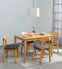 Merche Solid Wood 4 Seater Dining Table Set In Natural Finish