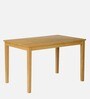 Merche Solid Wood 4 Seater Dining Table Set In Natural Finish