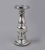 Mercury Glass 5.5 x 5.5 x 12 Inch Mouth Blown Glass Candle Holder