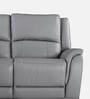 Meredith Leather 3 Seater Motorised Recliner In Light Grey Colour