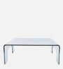 Merida Glass Top Coffee Table In Clear Glass Colour