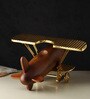 Meridians Sentinel Table Clock Gold