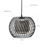 Merlin Black Metal Hanging Light