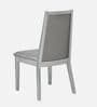 Merlin Solid Wood 6 Seater Dining Set In Metallic Silver Finish
