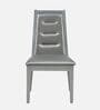 Merlin Solid Wood 6 Seater Dining Set In Metallic Silver Finish