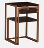 Merria Sheesham Wood Study Table With Chair in Light Rosewood Finish