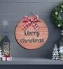 Merry Christmas Brown Wooden Wall Art