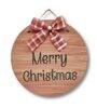 Merry Christmas Brown Wooden Wall Art