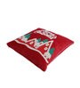 Red Quoted Polyester 16 x 16 Inches Cushion Cover