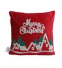 Red Quoted Polyester 16 x 16 Inches Cushion Cover