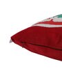 Red Quoted Polyester 16 x 16 Inches Cushion Cover