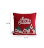 Red Quoted Polyester 16 x 16 Inches Cushion Cover