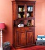 Clifton Solid Wood Hutch Cabinet in Honey Oak Finish