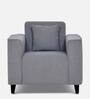 Meruit Fabric 1 Seater Sofa In Ash Grey Colour