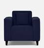 Meruit Fabric 1 Seater Sofa In Navy Blue Colour