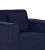 Meruit Fabric 1 Seater Sofa In Navy Blue Colour
