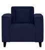 Meruit Fabric 1 Seater Sofa In Navy Blue Colour