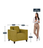 Meruit 1 Seater Sofa In Olive Green Colour In Colour