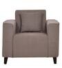 Meruit Fabric 1 Seater Sofa In Sandy Brown Colour