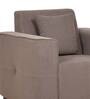 Meruit Fabric 1 Seater Sofa In Sandy Brown Colour
