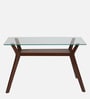 Mesa Solid Wood Console Table in Natural Teak Wood Finish