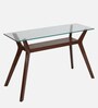Mesa Solid Wood Console Table in Natural Teak Wood Finish