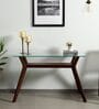 Mesa Solid Wood Console Table in Natural Teak Wood Finish