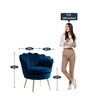 Mesa Barrel Chair In Navy Blue Colour