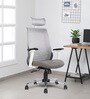 Gintoki High Back Ergonomic Chair in White Colour with Headrest