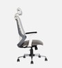 Gintoki High Back Ergonomic Chair in White Colour with Headrest