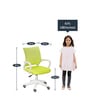 Mesh Breathable Mesh Kids Study Chair in Green Colour