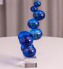 Mesmerizing Blue Glass Ball Sculpture Blue Glass Showpiece