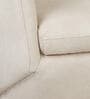 Mess Leatherette Swivel Barrel Chair in Off White Finish