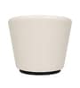 Mess Leatherette Swivel Barrel Chair in Off White Finish