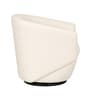 Mess Leatherette Swivel Barrel Chair in Off White Finish