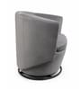 Mess Velvet Swivel Barrel Chair in Grey Finish