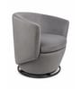 Mess Velvet Swivel Barrel Chair in Grey Finish