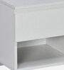Meta Bedside Table In Frosty White Finish