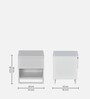 Meta Bedside Table In Frosty White Finish
