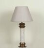 Metal & Marble Base Table Lamp With fabric Lampshhade