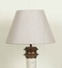 Metal & Marble Base Table Lamp With fabric Lampshhade