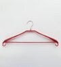 Metal & PVC Red Coat Hanger, Set of 3